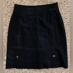 Bruin Golf Wool Skorts wz slits front & Satin strips. Lined. Black. XS.